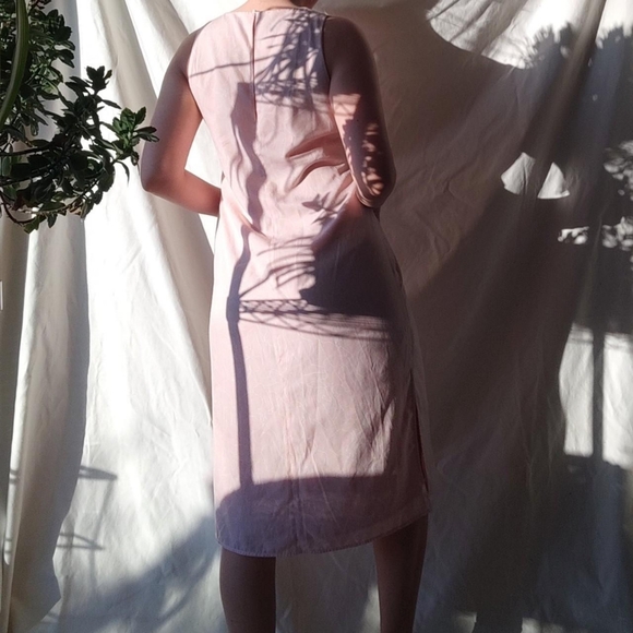 Simons Icone Light Pink Female Figure Print Midi Dress - Picture 2 of 7